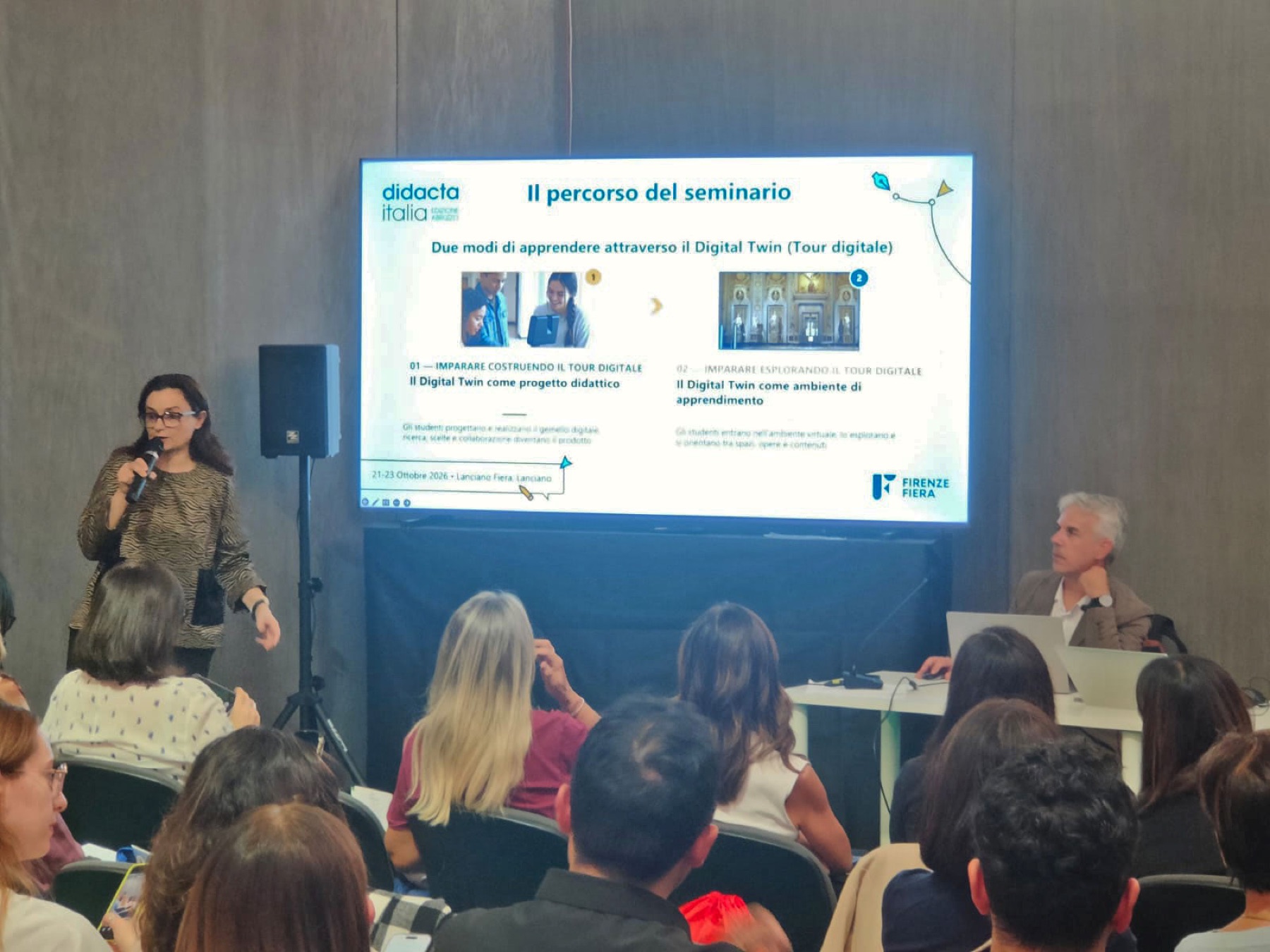 Presentazione di un Digital Twin durante il seminario Didacta Italia Abruzzo 2026